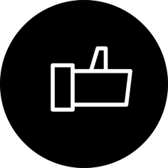 Like Hand Symbol In A Circle Svg Line Art, Free Vectors File